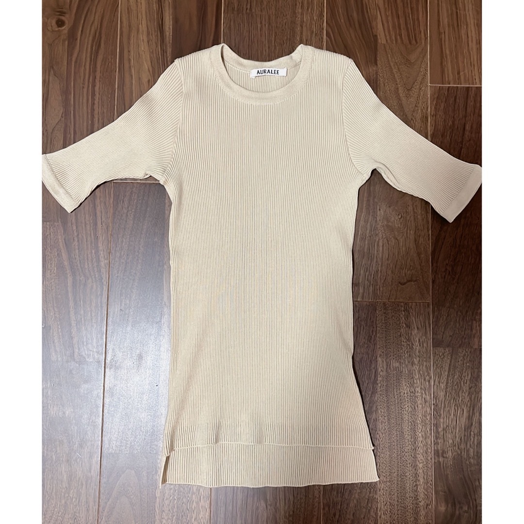 AURALEE(オーラリー)のAURALEE GIZA HIGH GAUGE RIB KNIT TEE レディースのトップス(Tシャツ(半袖/袖なし))の商品写真