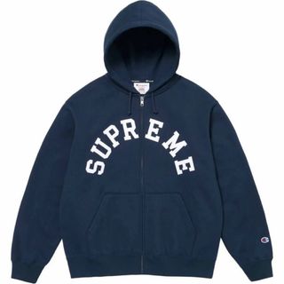 シュプリーム(Supreme)のsupreme champion ジップパーカー　Lサイズ　ネイビー(パーカー)