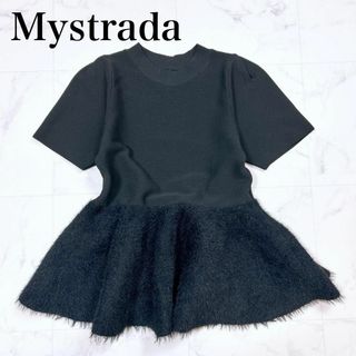 ★Mystrada マイストラーダ フェザーペプラムチュニック 36