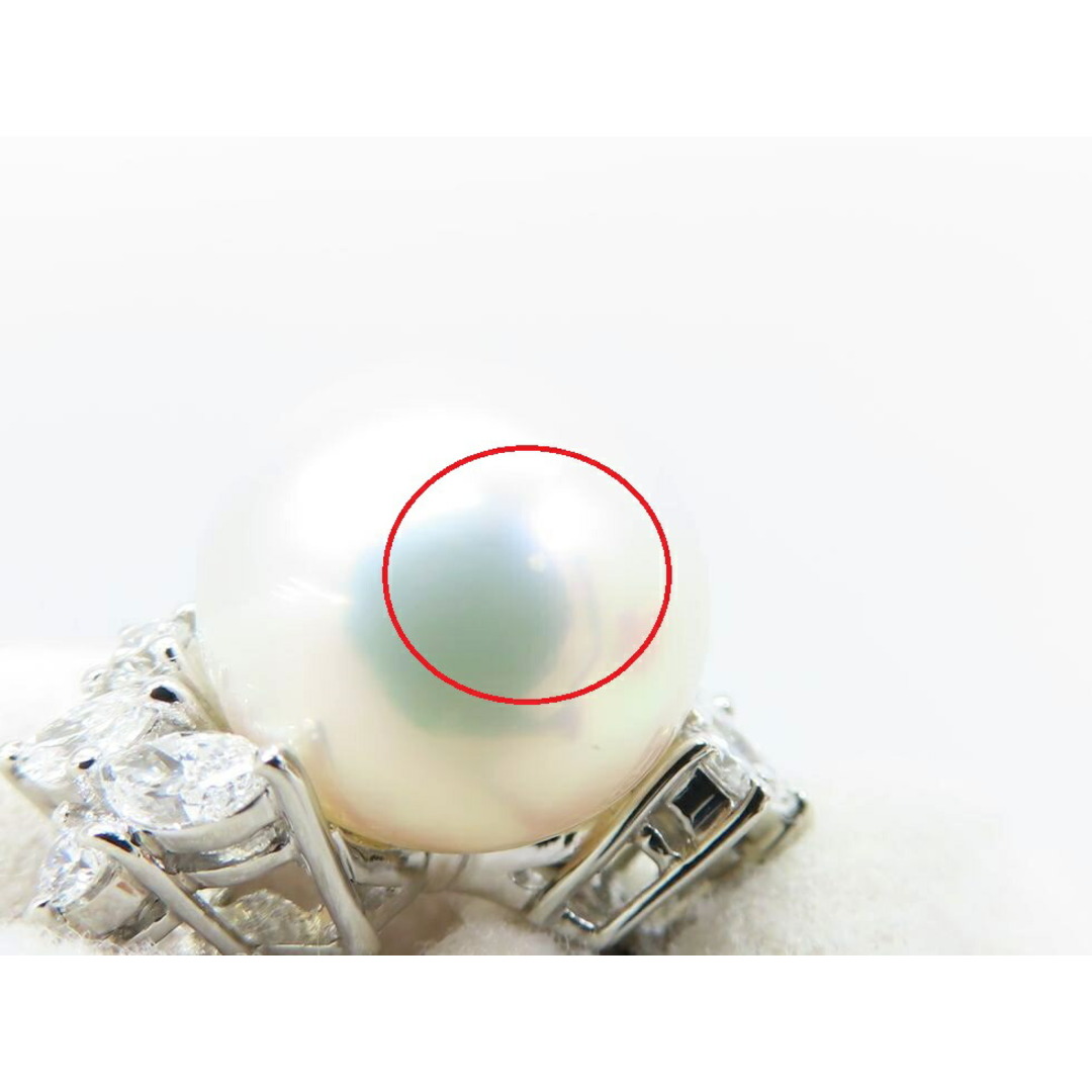 MIKIMOTO(ミキモト)のミキモト Pt950 白蝶真珠11.9mm ダイヤモンド0.63ct  リング #7 【池袋店】【中古】 レディースのアクセサリー(リング(指輪))の商品写真