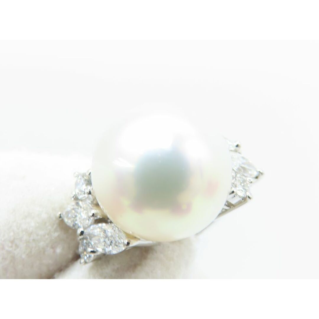 MIKIMOTO(ミキモト)のミキモト Pt950 白蝶真珠11.9mm ダイヤモンド0.63ct  リング #7 【池袋店】【中古】 レディースのアクセサリー(リング(指輪))の商品写真