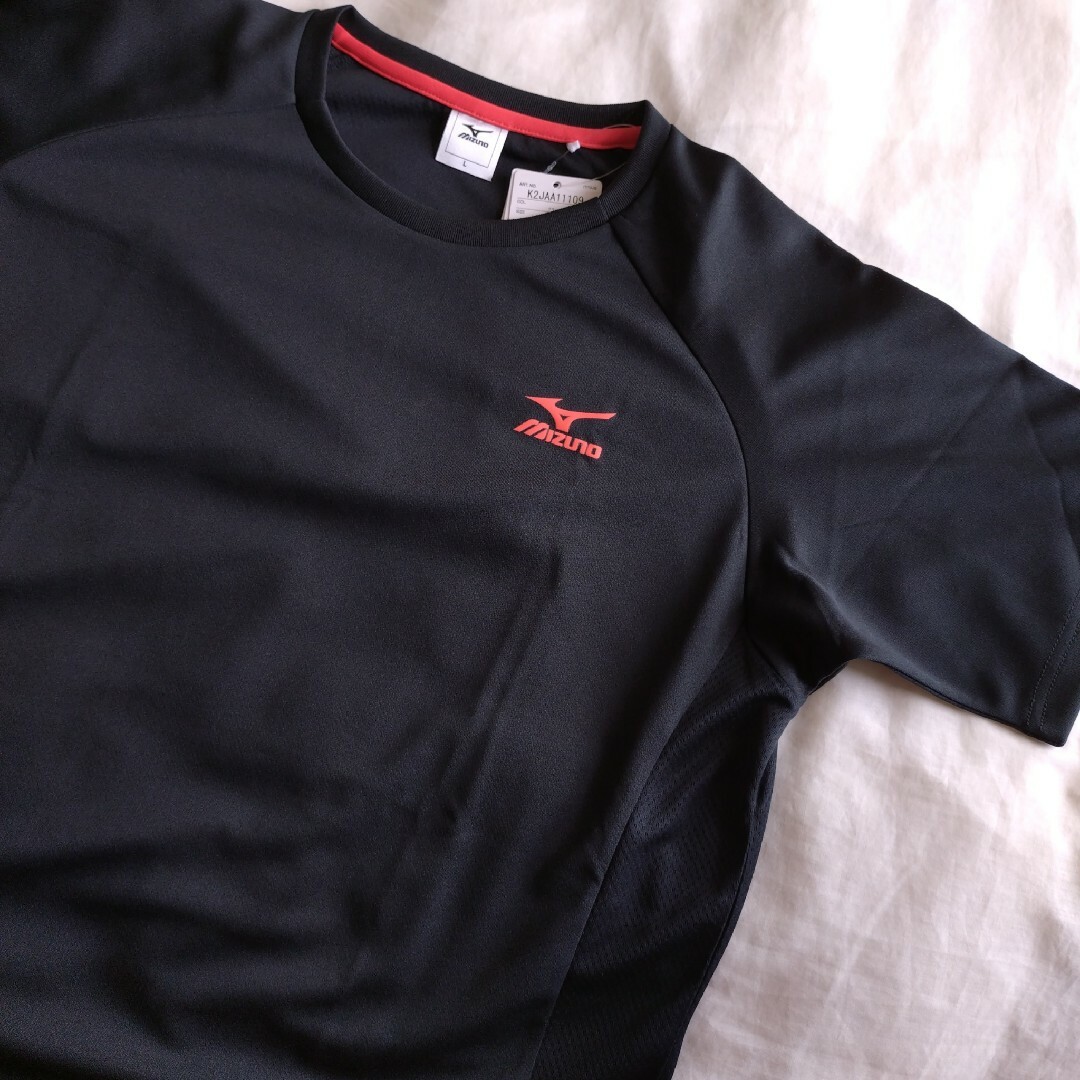 MIZUNO(ミズノ)の新品 未使用 MIZUNO ミズノ 半袖 Tシャツ メンズ 黒色 Ｌサイズ メンズのトップス(Tシャツ/カットソー(半袖/袖なし))の商品写真