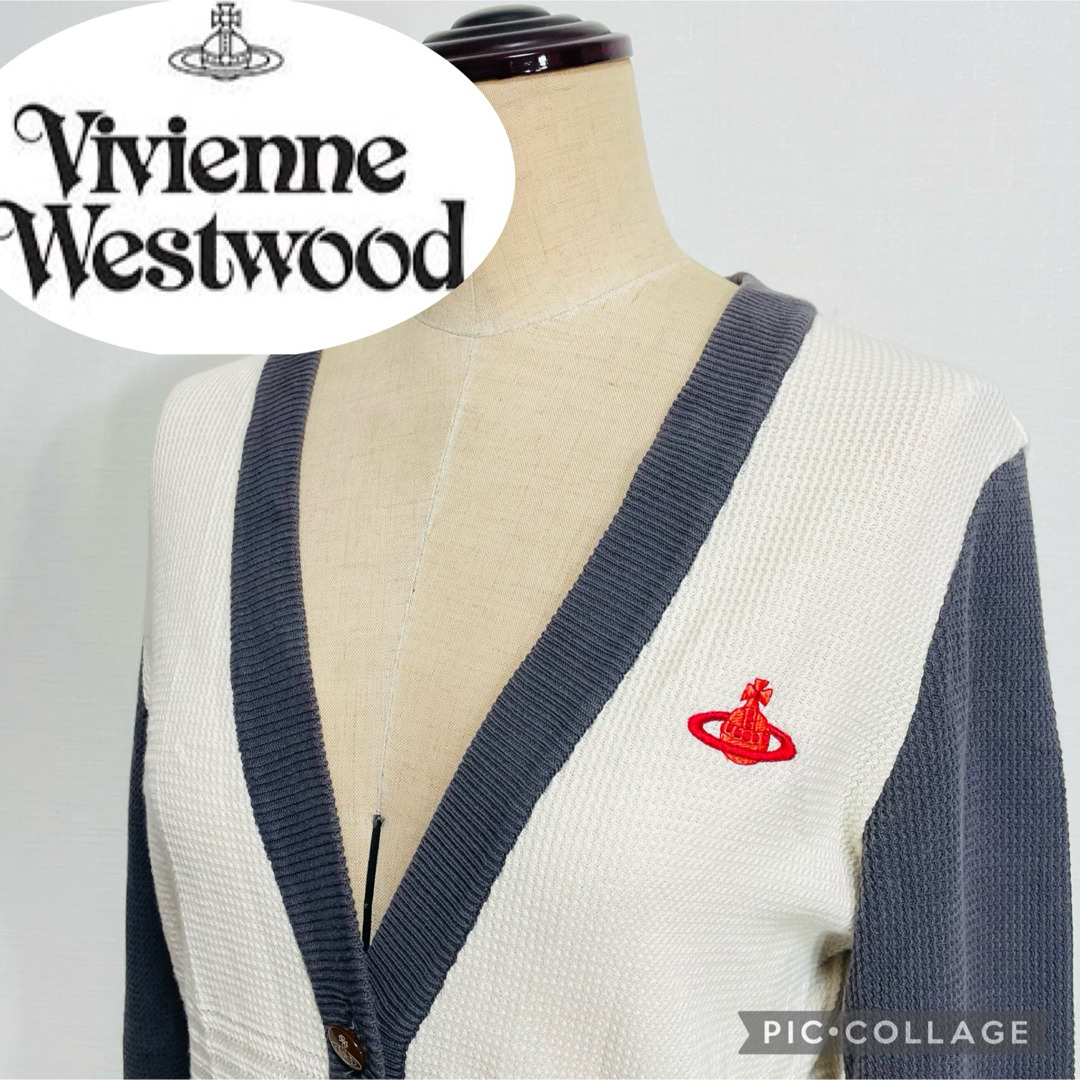 Vivienne Westwood(ヴィヴィアンウエストウッド)の送料無料】ヴィヴィアンウエストウッド　カーディガン◎希少 ボレロ ロング丈 レディースのトップス(カーディガン)の商品写真