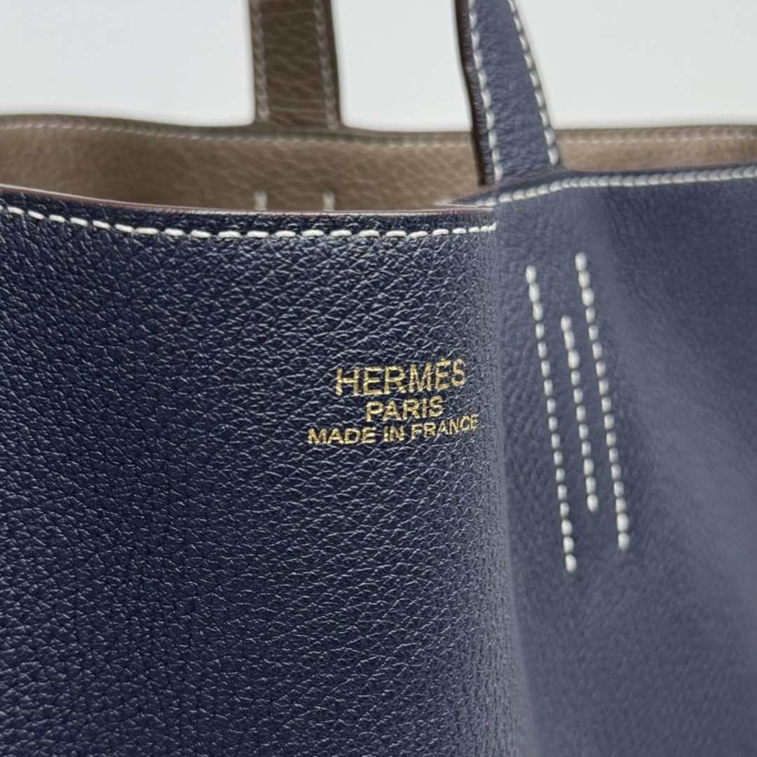 Hermes(エルメス)のエルメス HERMES ドゥブルセンス36 ドゥブルセンス 36 ドゥブルサンス36 バッグ トートバッグ トリヨンクレマンス エトゥープ ブルーニュイ グレー ブルー 青 バイカラー リバーシブル レディースのバッグ(トートバッグ)の商品写真