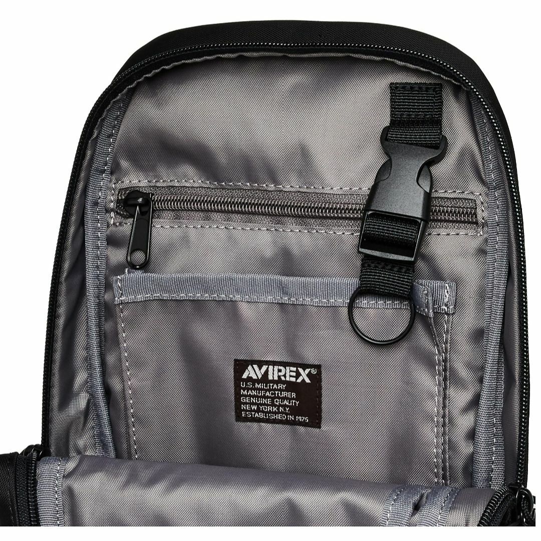 【色: ブラック】[アヴィレックス] ボディバッグ ソリッド AX2051 抗菌 メンズのバッグ(その他)の商品写真