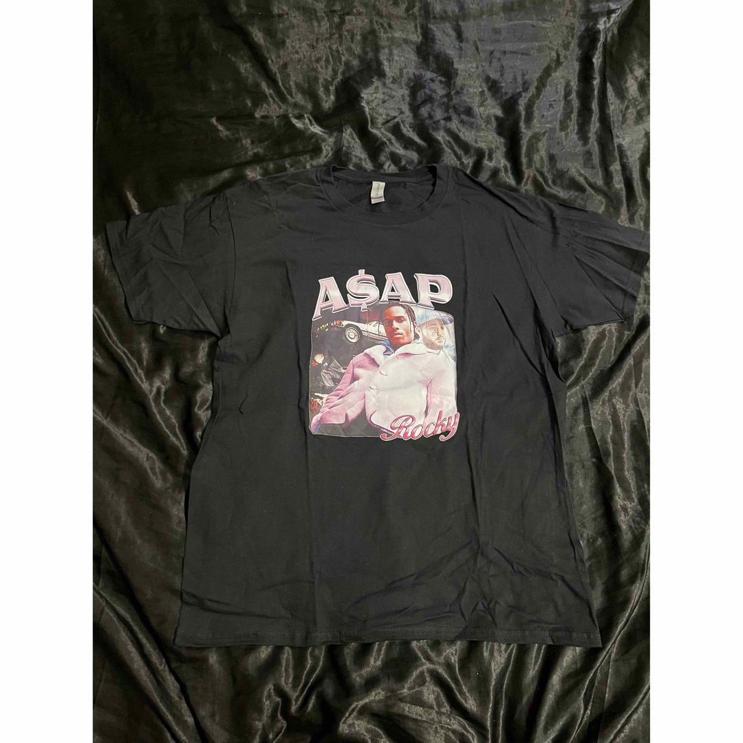 ASAP ROCKY Tシャツ　半袖　黒　ブラック　エイサップロッキー　プリント メンズのトップス(Tシャツ/カットソー(半袖/袖なし))の商品写真