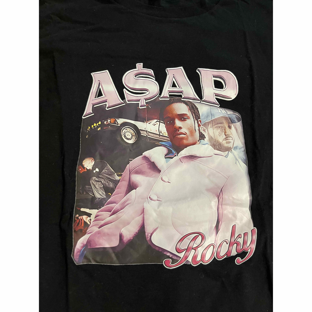 ASAP ROCKY Tシャツ　半袖　黒　ブラック　エイサップロッキー　プリント メンズのトップス(Tシャツ/カットソー(半袖/袖なし))の商品写真