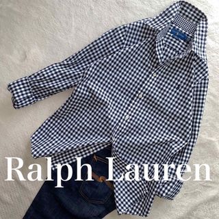 ポロラルフローレン(POLO RALPH LAUREN)のRalph Lauren  未使用に近い美品　L位　正規品　黒×白　家洗い可(シャツ/ブラウス(長袖/七分))