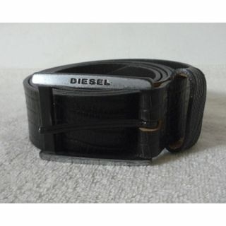 DIESEL - ディーゼル　DIESEL　レザー　ブラック　黒　リザード型押し　ベルト