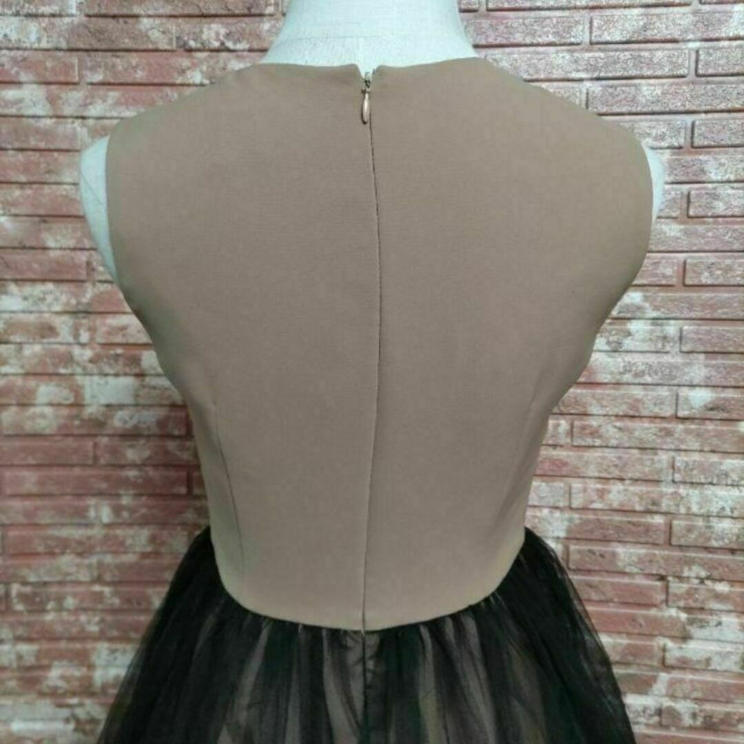 ROPE’(ロペ)のROPE ロぺ ノースリーブ ワンピースドレス 黒 36 レディースのフォーマル/ドレス(ミディアムドレス)の商品写真