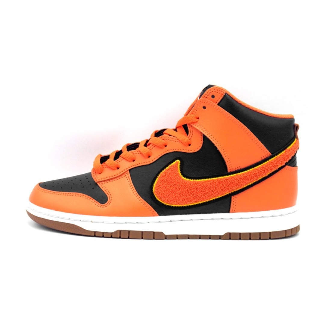 NIKE(ナイキ)のナイキ NIKE ■ 【 DUNK HIGH University Chenille Swoosh Black Orange DR8805 002 】 ダンク ハイ ブラック オレンジ スニーカー f22009 メンズの靴/シューズ(スニーカー)の商品写真