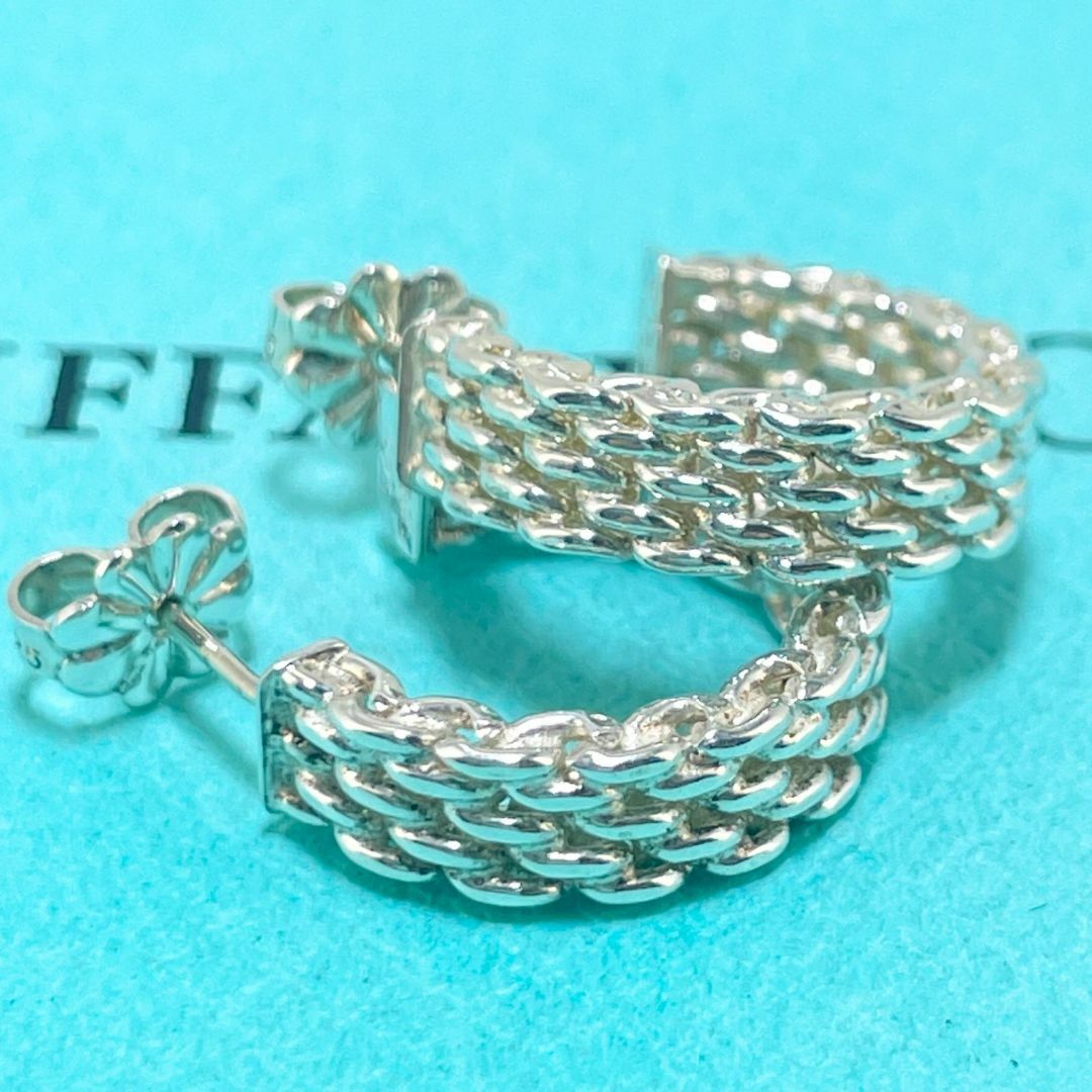 Tiffany & Co.(ティファニー)のティファニー サマセット メッシュ フープ ピアス  シルバー /24-724 レディースのアクセサリー(ピアス)の商品写真