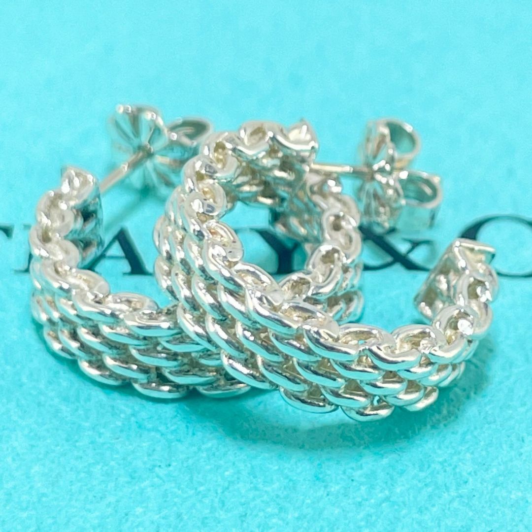 Tiffany & Co.(ティファニー)のティファニー サマセット メッシュ フープ ピアス  シルバー /24-724 レディースのアクセサリー(ピアス)の商品写真