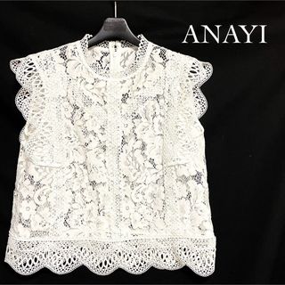 アナイ(ANAYI)の★美品・ほぼ未使用★ アナイ ANAYI 総レース ノースリーブ ブラウス(シャツ/ブラウス(半袖/袖なし))