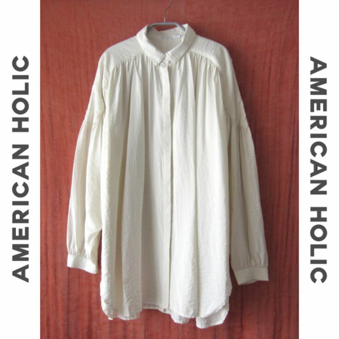 AMERICAN HOLIC(アメリカンホリック)の美品　AMERICAN HOLIC／アメリカンホリック★　ロングシャツ レディースのトップス(シャツ/ブラウス(長袖/七分))の商品写真