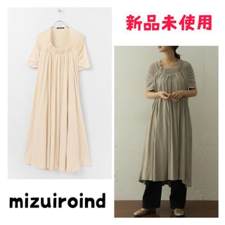 mizuiro ind - 美品　未使用品　mizuiroind ミズイロインド　ギャザー　ロングワンピース