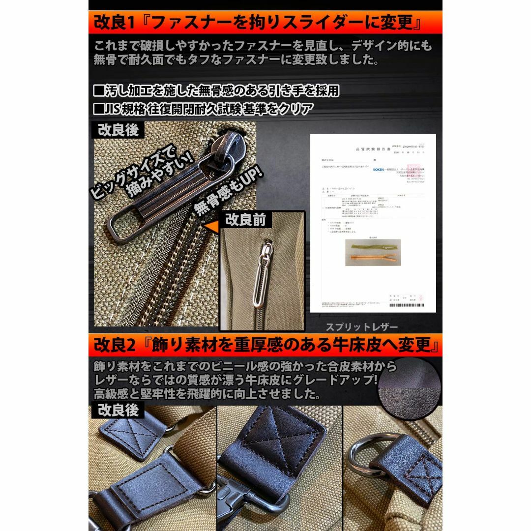 【色: グリーン GRN】[KIRIRU] 大きく開く 無骨 × 帆布 ワンショ メンズのバッグ(その他)の商品写真