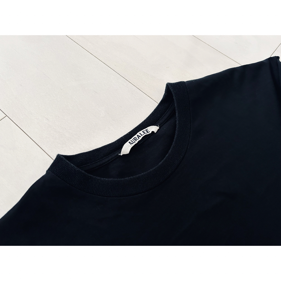 AURALEE(オーラリー)の【AURALEE】LUSTER PLAITING L/S TEE 黒 4 メンズのトップス(Tシャツ/カットソー(七分/長袖))の商品写真
