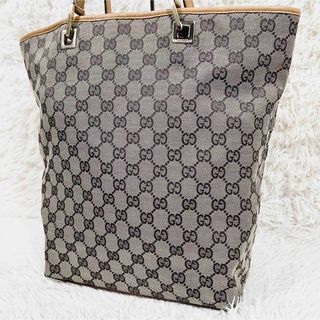 グッチ(Gucci)の【良品】 グッチ　トートバッグ　GG柄 　肩掛け　A4収納　ロゴ金具(トートバッグ)