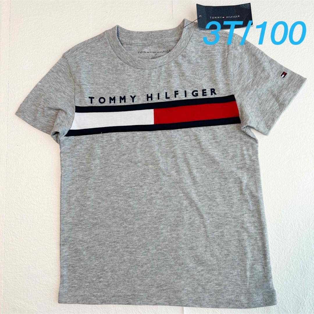 TOMMY HILFIGER(トミーヒルフィガー)のトミーヒルフィガー 半袖Tシャツ グレー 3T/100 キッズ/ベビー/マタニティのキッズ服男の子用(90cm~)(Tシャツ/カットソー)の商品写真