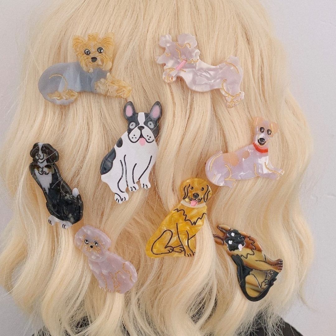 【人気】ヘアピン　バーニーズ　犬　レディース　ヘアクリップ　ヘアアクセサリー レディースのヘアアクセサリー(ヘアピン)の商品写真