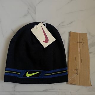 NIKE - nike ビーニー ニット帽 ナイキ 90s デッドストック 黒 新品 タグ付き