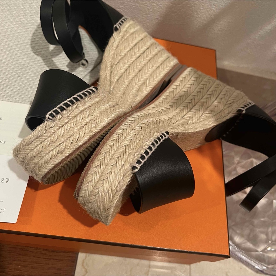 Hermes(エルメス)のHERMES エルメス ケリー金具 エスパドリーユ ティポリ サンダル36 レディースの靴/シューズ(サンダル)の商品写真