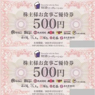 焼肉きんぐ　物語コーポレーション  株主優待券 1000円分(印刷物)