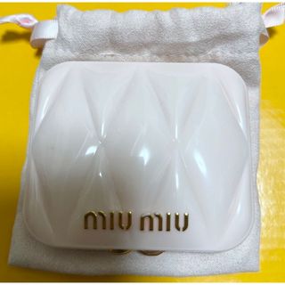 MIU MIU　ミラー　ノベルティ　ピンク 　新品　巾着入り