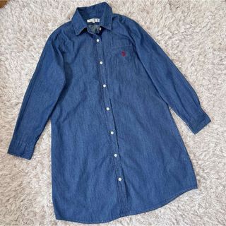 ユーエスポロアッスン(U.S. POLO ASSN.)の本日限定 ユーエスポロアッスン ロゴ刺繍 素敵 シルエット ワンピース(ひざ丈ワンピース)