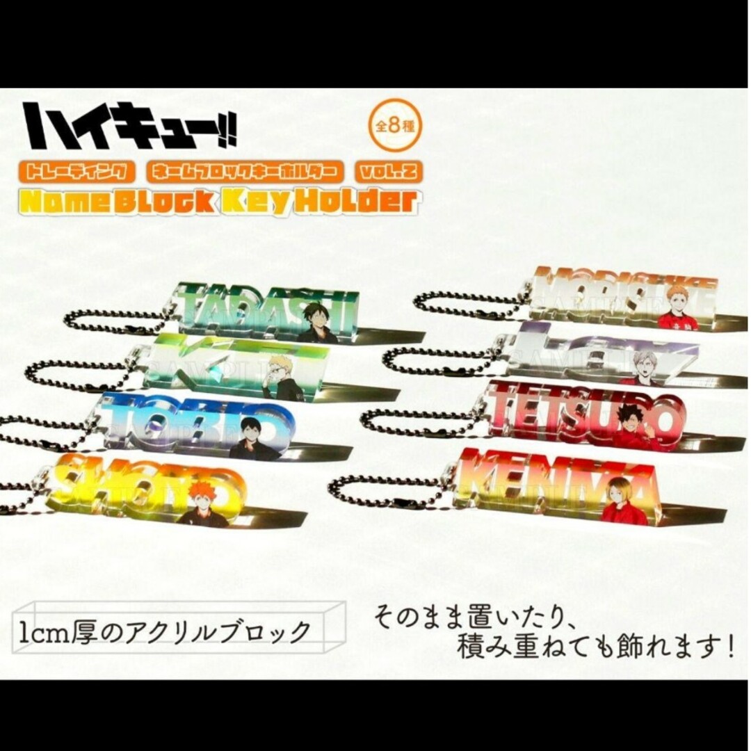 【山口忠】ハイキュー！！ ネームブロックキーホルダーVOL.1 エンタメ/ホビーのアニメグッズ(キーホルダー)の商品写真