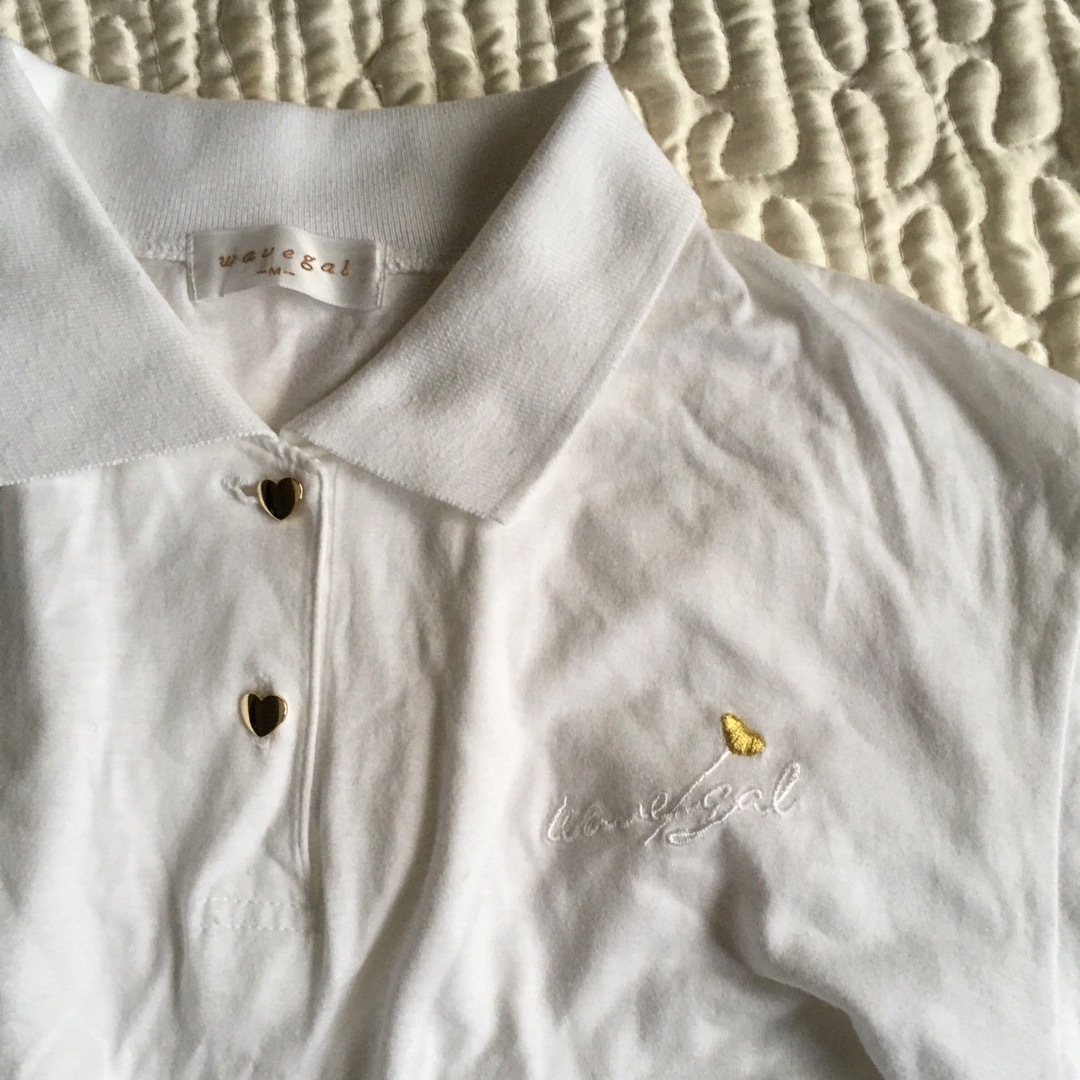 Lochie(ロキエ)のSALE★2024ss 038 vintage White polo shirt レディースのトップス(シャツ/ブラウス(半袖/袖なし))の商品写真