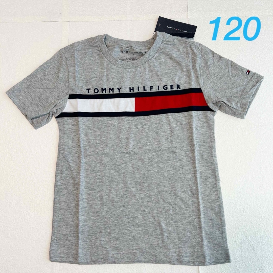 TOMMY HILFIGER(トミーヒルフィガー)のトミーヒルフィガー 半袖Tシャツ グレー 6/120 キッズ/ベビー/マタニティのキッズ服男の子用(90cm~)(Tシャツ/カットソー)の商品写真