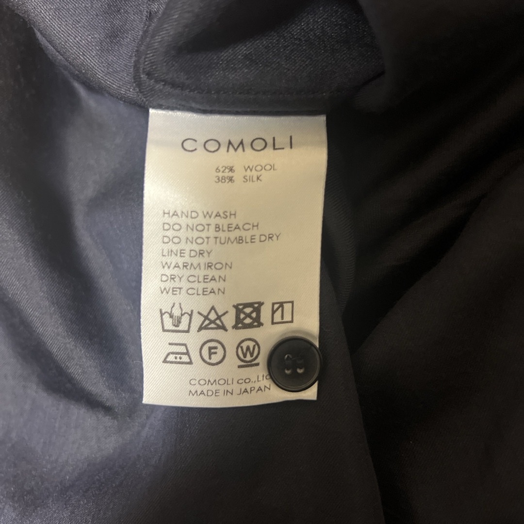 COMOLI(コモリ)のCOMOLI 23SS ウールシルクプルオーバーシャツ NAVY サイズ3 メンズのトップス(シャツ)の商品写真