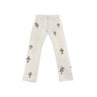 Chrome Hearts - CHROME HEARTS クロムハーツ リーバイス レオパード デニムパンツ 501 クロスボタン サイズ31 レオパード 美品 中古 63678