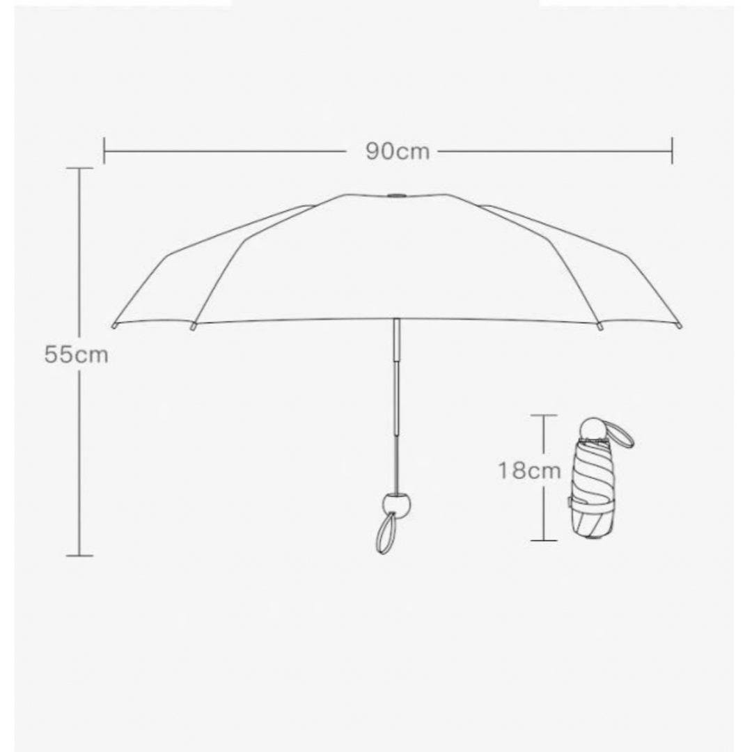 折りたたみ日傘 遮光 超軽量 コンパクト UVカット 折り畳み 晴雨兼用  レディースのファッション小物(傘)の商品写真