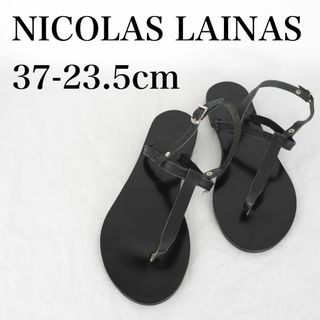 NICOLAS LAINAS*サンダル*23.5cm*黒*M6243(サンダル)