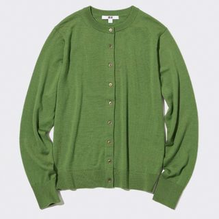 ユニクロ(UNIQLO)のユニクロ UNIQLO エクストラファインメリノクルーネックカーディガン（長袖）(カーディガン)