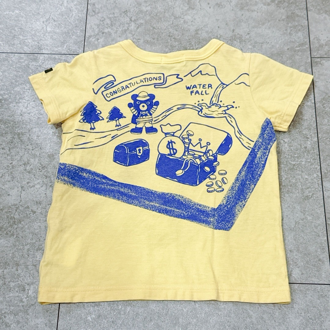 mikihouse(ミキハウス)のミキハウス ダブルビー キャンプ 半袖 Tシャツ キッズ 80cm 美品 キッズ/ベビー/マタニティのベビー服(~85cm)(Ｔシャツ)の商品写真