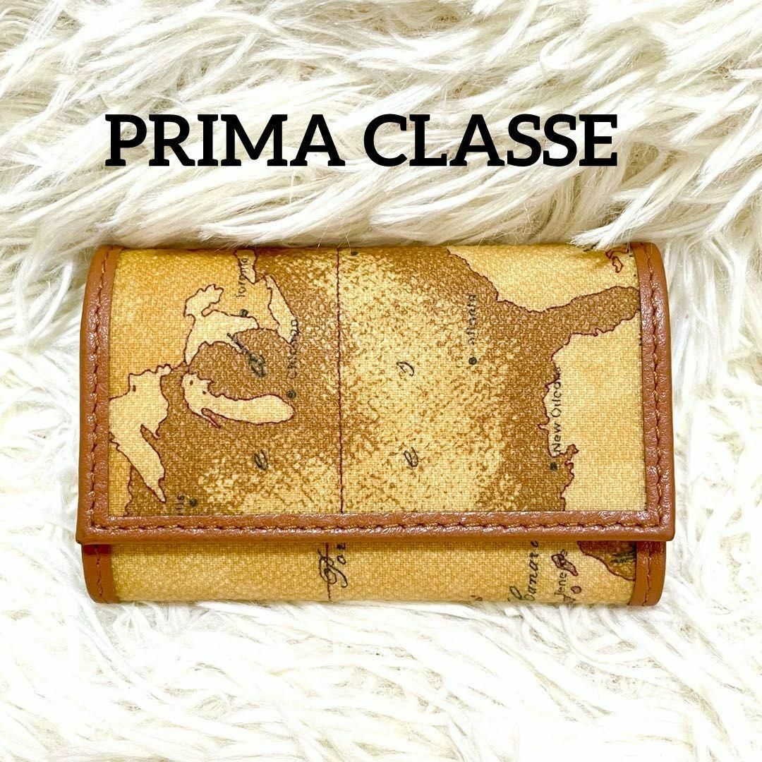 PRIMA CLASSE(プリマクラッセ)のプリマクラッセ　PRIMA CLASSE キーケース 6連 地図柄 キャメル メンズのファッション小物(キーケース)の商品写真