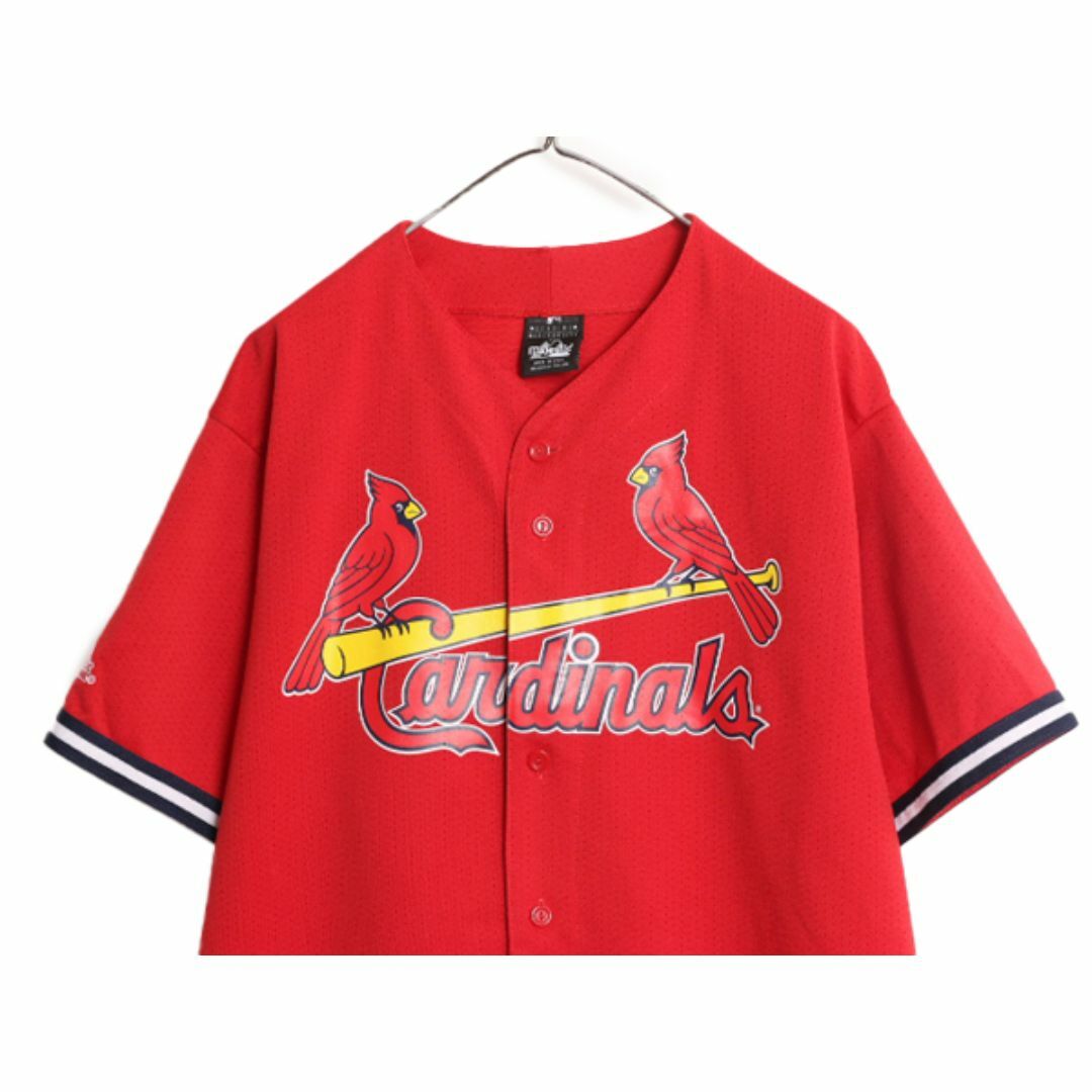 【ファッション好きが選ぶ人気ブランドランキング】 オフィシャル MLB USA製 Majestic ベースボール カージナルス ユニフォームシャツ