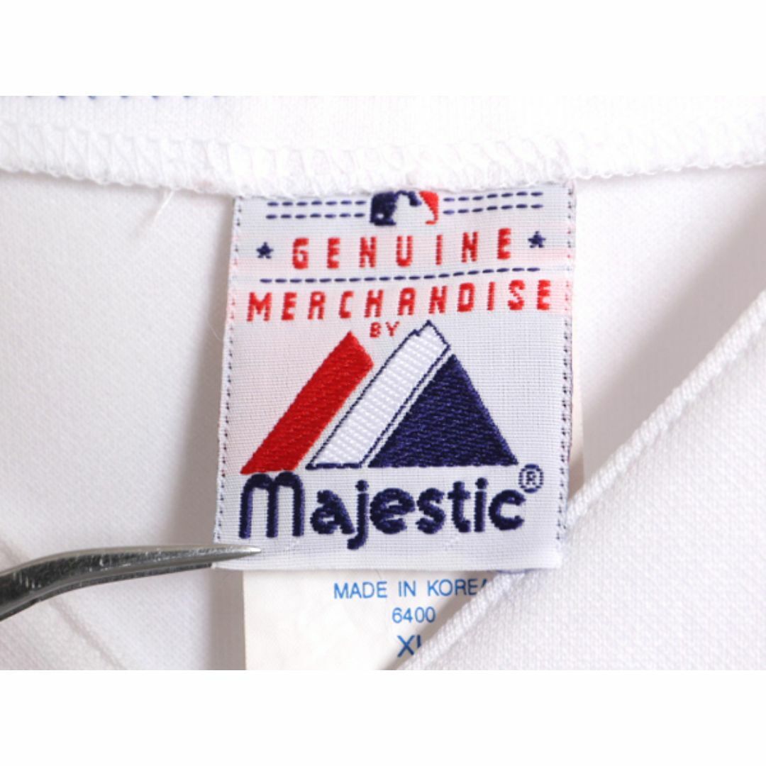 MLB オフィシャル Majestic メッツ ベースボール シャツ メンズ XL / ユニフォーム ゲームシャツ メジャーリーグ 大きいサイズ 半袖シャツ スポーツ/アウトドアの野球(ウェア)の商品写真