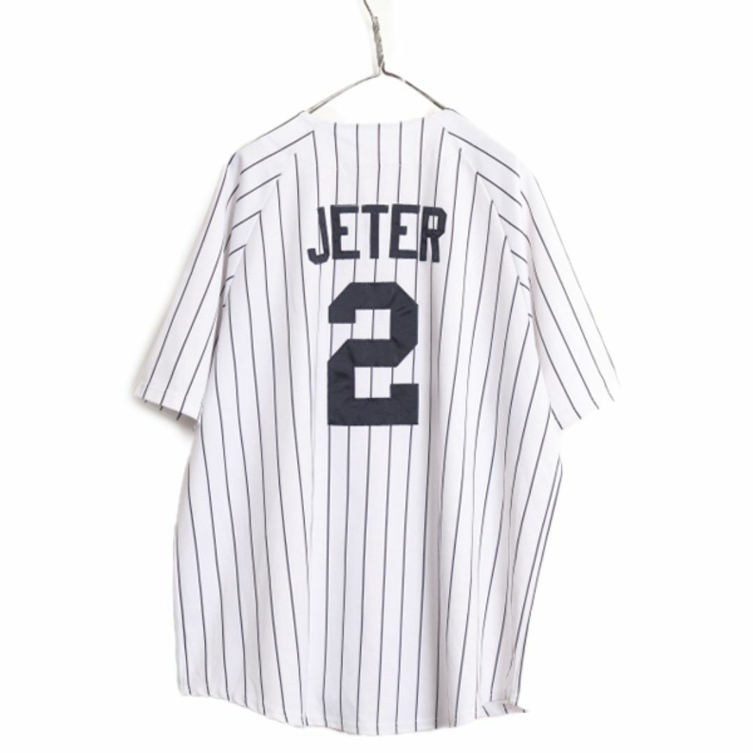 MLB オフィシャル Majestic ヤンキース ベースボール シャツ メンズ XL 程 ユニフォーム ゲームシャツ メジャーリーグ 半袖シャツ 大リーグ スポーツ/アウトドアの野球(ウェア)の商品写真