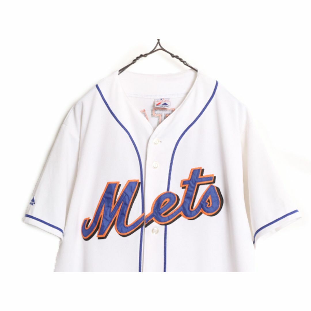 MLB オフィシャル Majestic メッツ ベースボール シャツ メンズ XL 程 ユニフォーム ゲームシャツ メジャーリーグ 半袖シャツ 大きいサイズ スポーツ/アウトドアの野球(ウェア)の商品写真