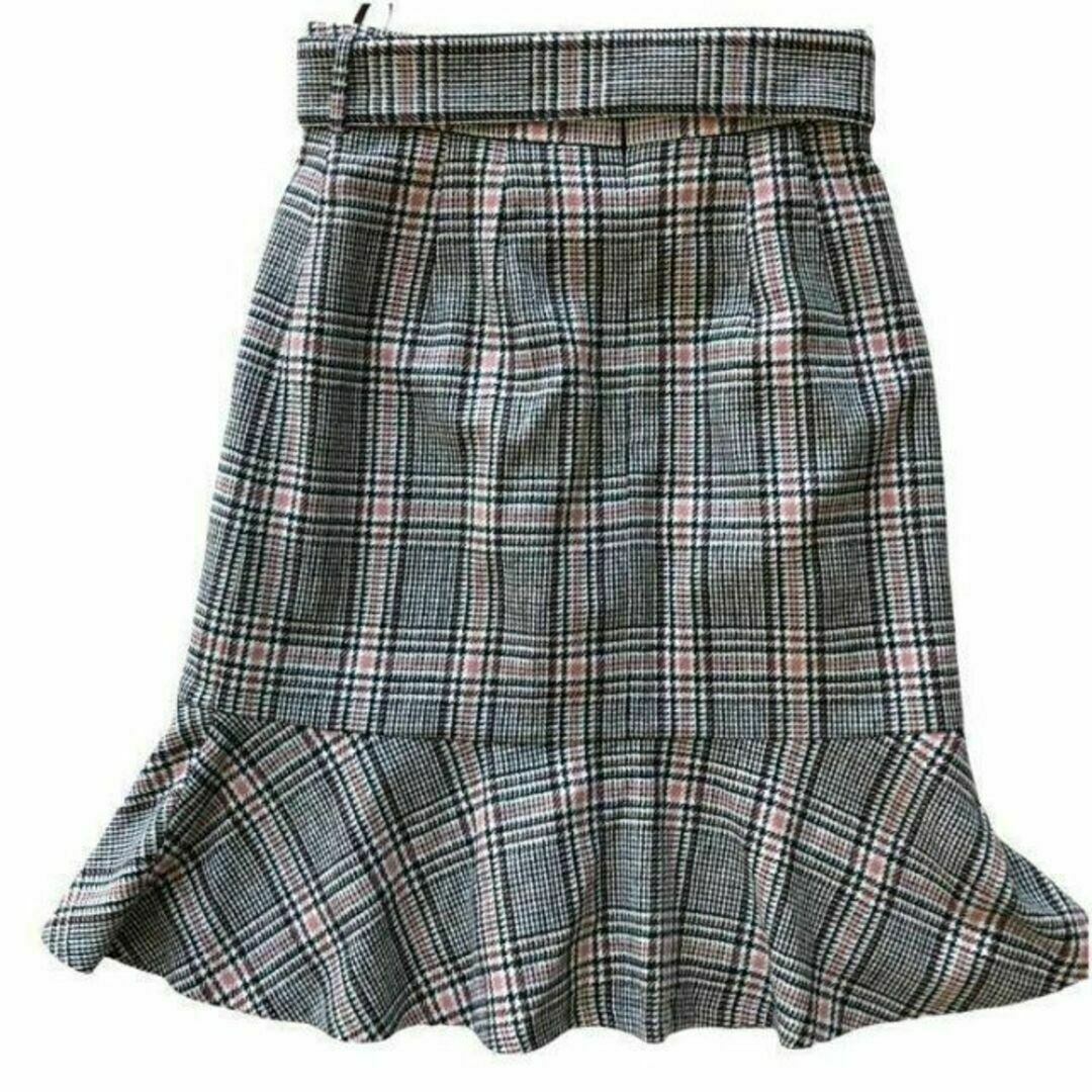 JUSGLITTY(ジャスグリッティー)のJUSGLITTY ジャスグリッティー ウールスカート　 マーメイド　ベルト付き レディースのスカート(ひざ丈スカート)の商品写真