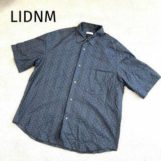 LIDNM - LIDNM  リドム　メンズ　トップス　半袖　シャツ　サイズM  グレー　柄あり