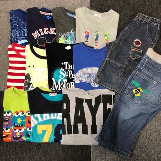 ミッキーマウス(ミッキーマウス)の子供服　まとめ売り　男の子　130   トップス　パンツ　13枚セット(Tシャツ/カットソー)