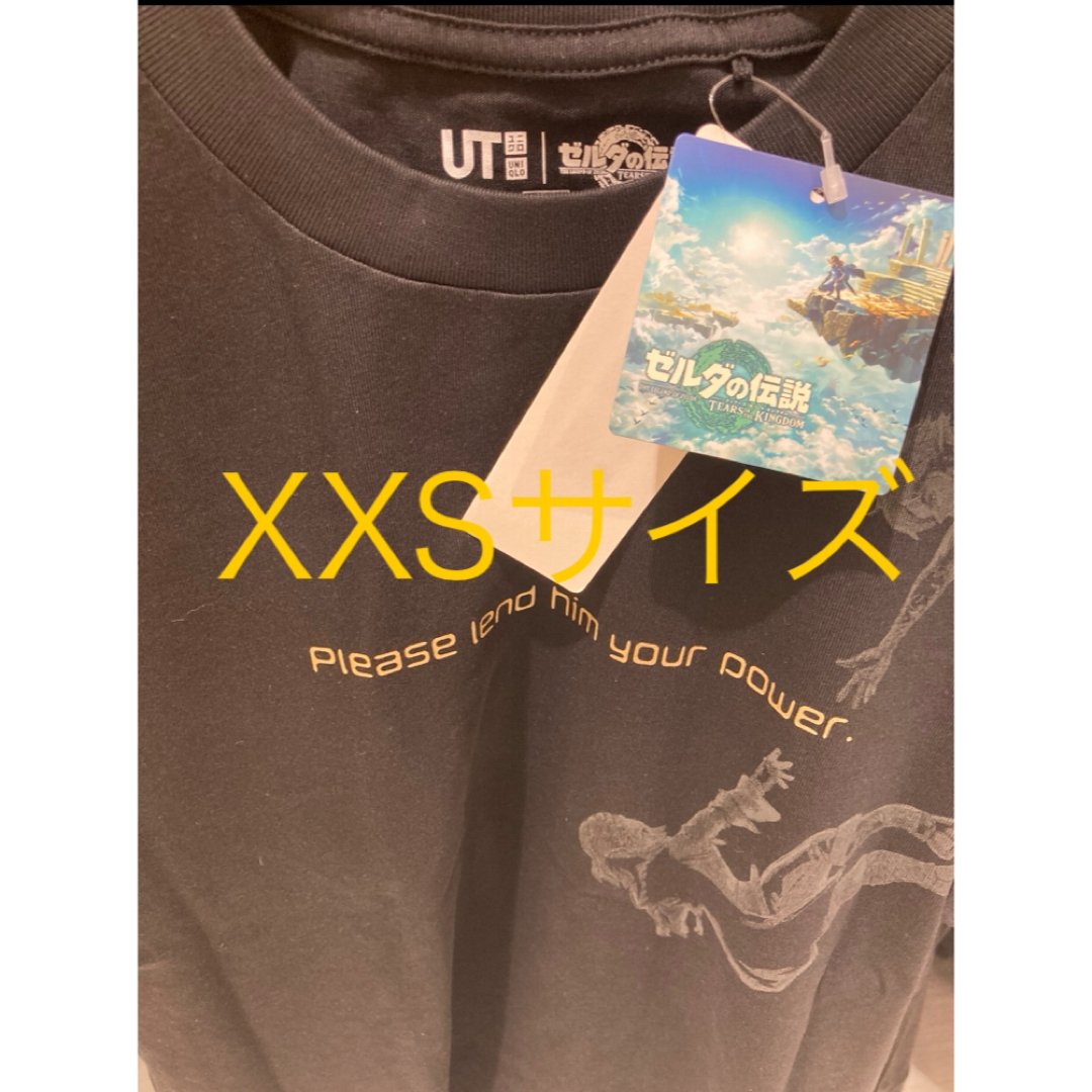 XXSサイズ】ゼルダの伝説 ブラック　ユニクロTシャツ　リンク メンズのトップス(Tシャツ/カットソー(半袖/袖なし))の商品写真