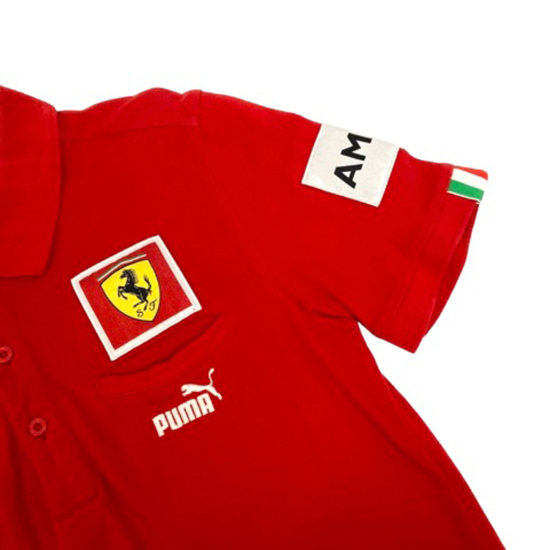 PUMA(プーマ)のプーマ PUMA フェラーリ ポロシャツ コットン ワッペン ロゴ 半袖 S 赤 メンズのトップス(ポロシャツ)の商品写真