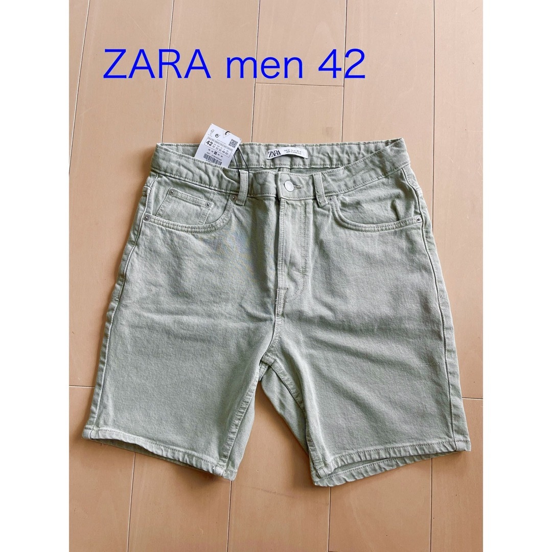 ZARA(ザラ)のZARA メンズ　カーキハーフパンツ　サイズ42 メンズのパンツ(ショートパンツ)の商品写真